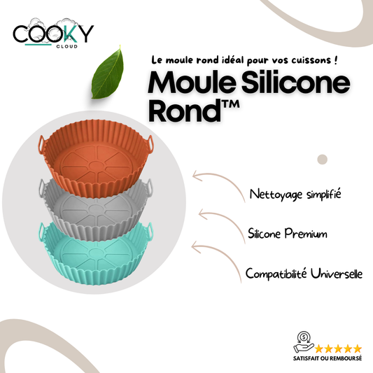 Moule silicone rond pour Air Fryer - Lot de 2